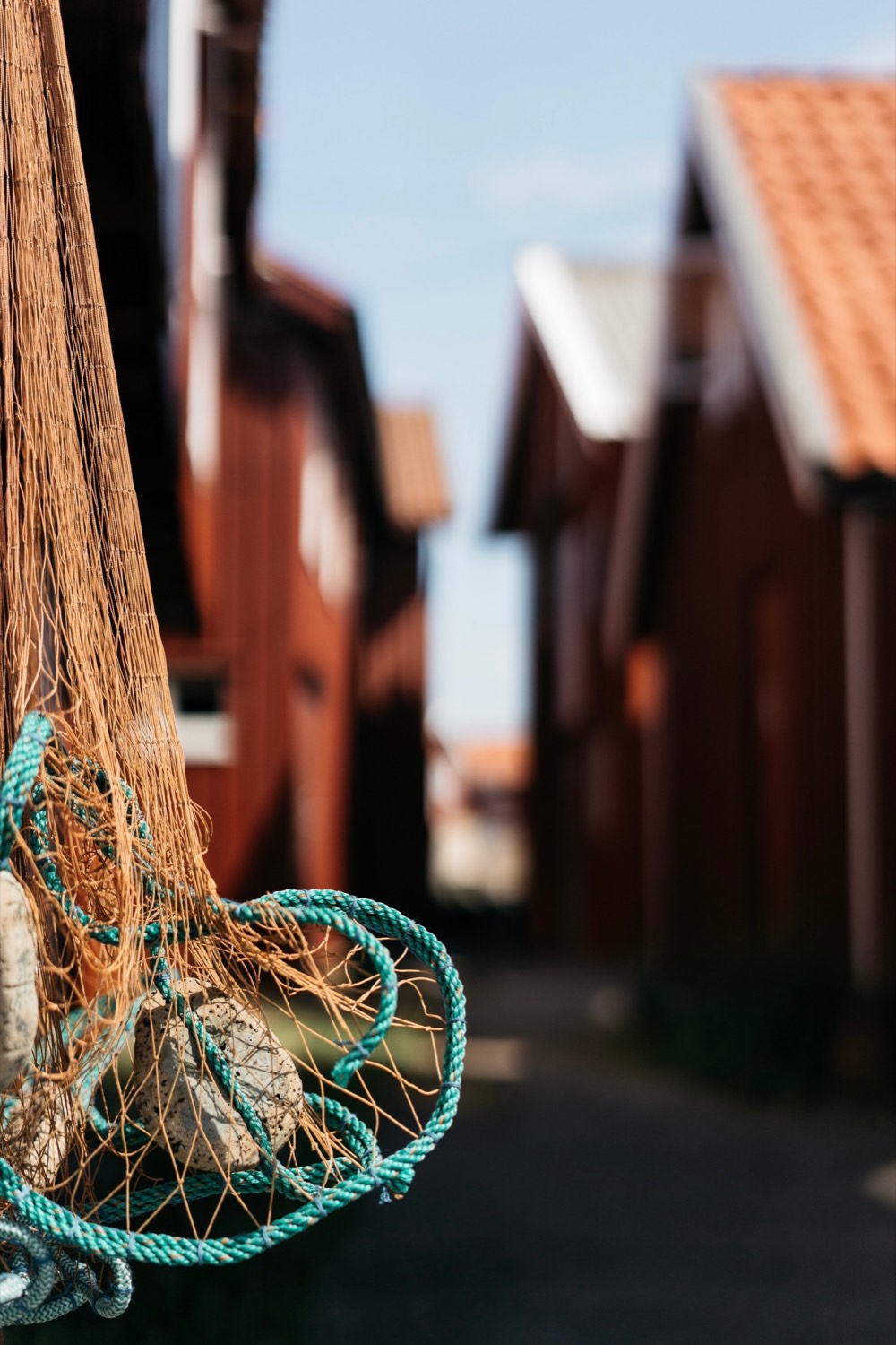 Fisknät och sjöbodar i Bohuslän